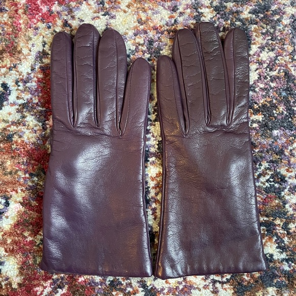 NWOT J.Crew Cashmere Lined Leather Gloves - Picture 2 of 6